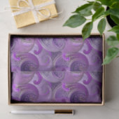 Papier Mousseline Motif Exotic Purple Paisley (Cadeau)