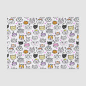 Papier Mousseline Motif face chats Whimsical (Recto)