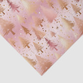 Papier Mousseline Motif festif des arbres d'or rose mignonne (Détail)