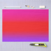 Papier Mousseline Motif Festif Magenta Red Purple Ombre Gradient (Artisanat)