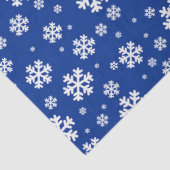 Papier Mousseline Motif Festive Blue and White Winter Snowflakes (Détail)