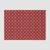 Papier Mousseline Motif Festive Red Christmas Snowflake (Recto)