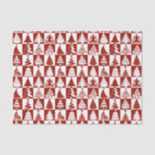 Papier Mousseline Motif Festive Red Christmas Tree (Recto)
