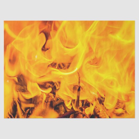 Papier Mousseline Motif Feu Et Flames (Recto)