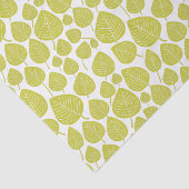Papier Mousseline Motif feuille - Banana Green (Détail)
