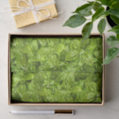 Papier Mousseline Motif Feuille Basil (Cadeau)