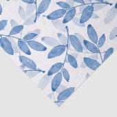 Papier Mousseline Motif Feuille d'aquarelle bleu (Détail)
