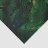Papier Mousseline Motif Feuille de Dark Green Tropical (Détail)