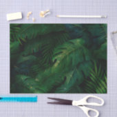Papier Mousseline Motif Feuille de Dark Green Tropical (Artisanat)