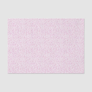 Papier Mousseline Motif Feuille de piste blanc sur rose pâle