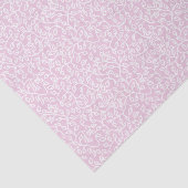 Papier Mousseline Motif Feuille de piste blanc sur rose pâle (Détail)