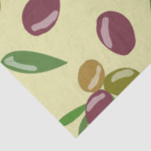 Papier Mousseline Motif Feuille d'olive et d'olive rustique (Détail)