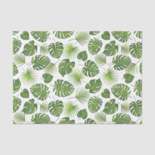 Papier Mousseline Motif Feuille élégant Green Tropical