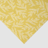 Papier Mousseline Motif Feuille moderne de moutarde jaune (Détail)