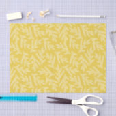 Papier Mousseline Motif Feuille moderne de moutarde jaune (Artisanat)