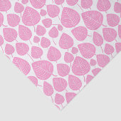 Papier Mousseline Motif feuille - rose (Détail)
