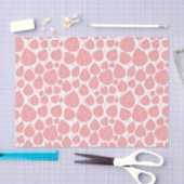 Papier Mousseline Motif feuille - Rose doux (Artisanat)