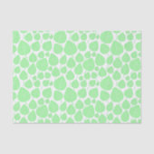 Papier Mousseline Motif feuille - vert menthe (Recto)