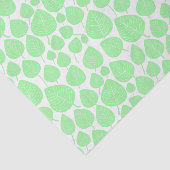 Papier Mousseline Motif feuille - vert menthe (Détail)