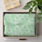 Papier Mousseline Motif feuille - vert menthe (Cadeau)