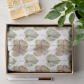 Papier Mousseline Motif Feuille verte 2 (Cadeau)