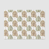 Papier Mousseline Motif Feuille verte 2 (Recto)