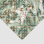 Papier Mousseline Motif Feuille verte 25 (Détail)