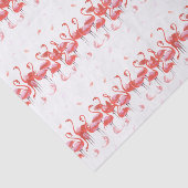 Papier Mousseline Motif Flamants roses rose amusant (Détail)