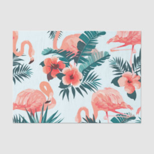 Papier Mousseline Motif Flamingo