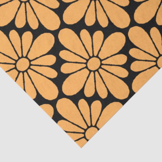 Papier Mousseline Motif Fleur Concho Marigold (Détail)