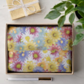 Papier Mousseline Motif Fleur Faisy Daisy (Cadeau)