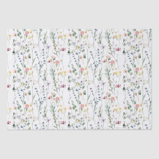 Papier Mousseline Motif fleur sauvage (Recto)