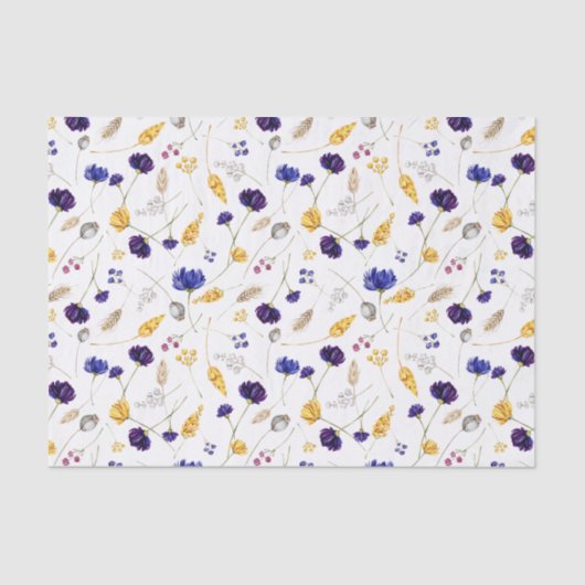 Papier Mousseline Motif Fleur sauvage (Recto)