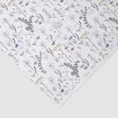 Papier Mousseline motif fleur sauvage boho (Détail)