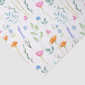 Papier Mousseline Motif Fleur sauvage d'aquarelle mixte (Détail)