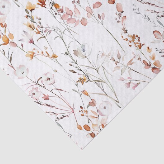 Papier Mousseline Motif Fleur sauvage rustique (Détail)