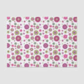 Papier Mousseline Motif Fleur Snazzy en blanc (Recto)