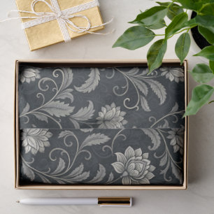Papier Mousseline Motif Fleurs Gothiques
