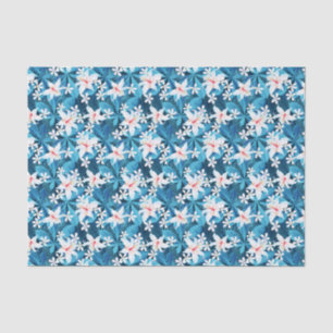 Papier Mousseline Motif floral 2 de ketmie tropicale