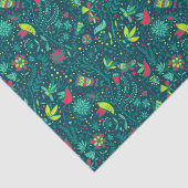 Papier Mousseline Motif floral avec les oiseaux 2 de bande dessinée (Détail)