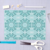 Papier Mousseline Motif floral, bleu Turquoise (Artisanat)