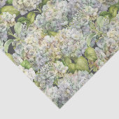 Papier Mousseline Motif Floral Blue Hydrangea Summer Flowers (Détail)