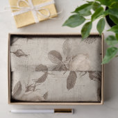 Papier Mousseline Motif floral botanique vintage (5) (Cadeau)