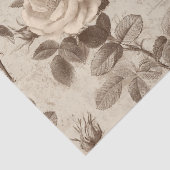 Papier Mousseline Motif floral botanique vintage (5) (Détail)