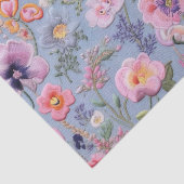 Papier Mousseline Motif floral brodé (Détail)