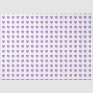 Papier Mousseline Motif floral coeurs d'amour violets modernes tenda