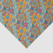 Papier Mousseline Motif floral coloré (Détail)