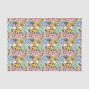 Papier Mousseline Motif floral dans le rétro style 3