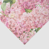 Papier Mousseline Motif floral de couleur rose pastel Hydrangea vint (Détail)