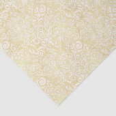Papier Mousseline Motif floral de feuille d'or (Détail)